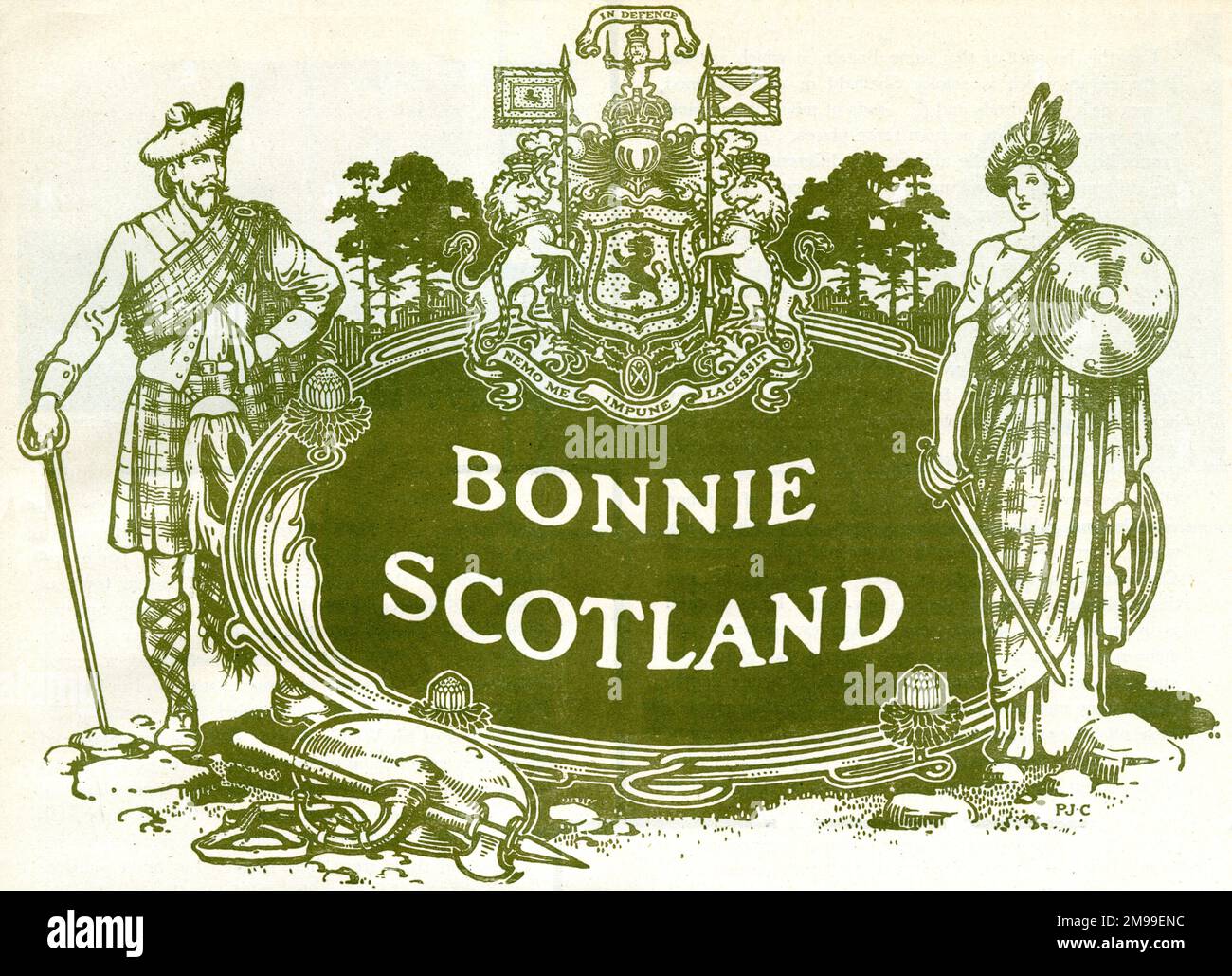 Bonnie Scotland, souvenir industriale scozzese. Foto Stock