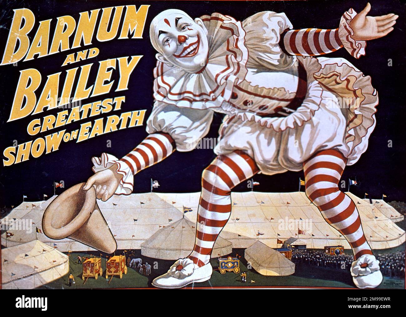 Poster, Barnum e Bailey, il più grande spettacolo sulla Terra. Foto Stock