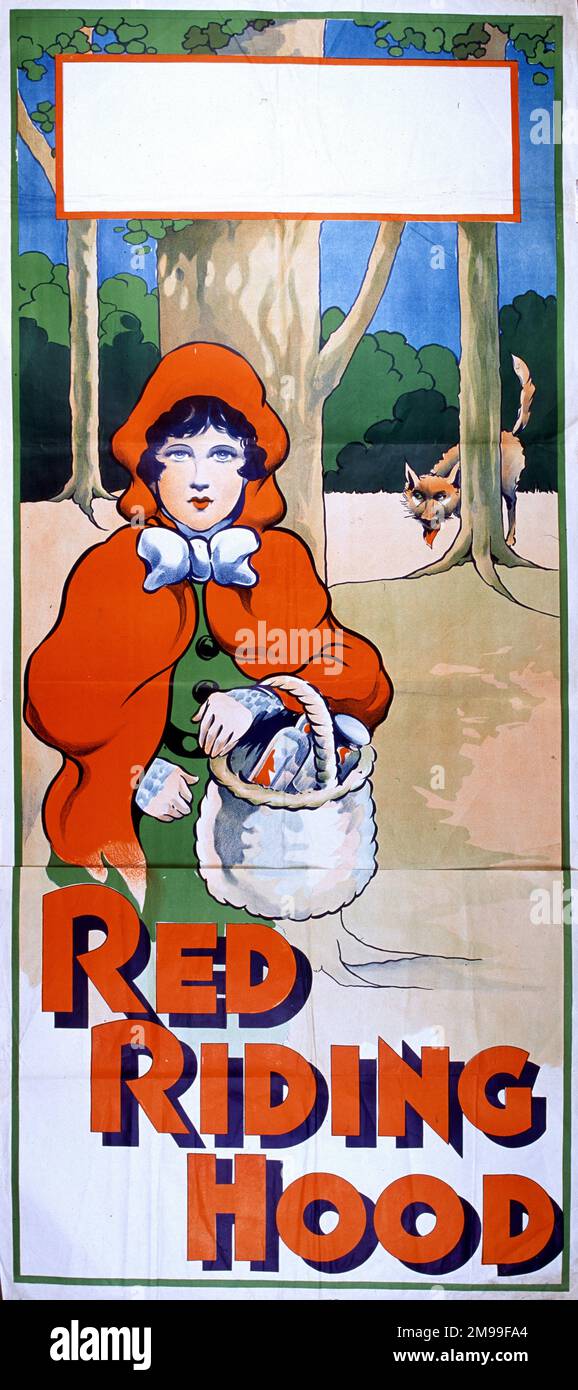 Pantomima poster, Cappuccetto Rosso. Foto Stock