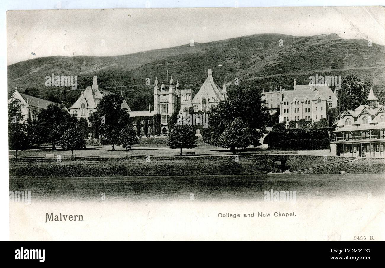 College e New Chapel, Malvern, Worcestershire. Foto Stock