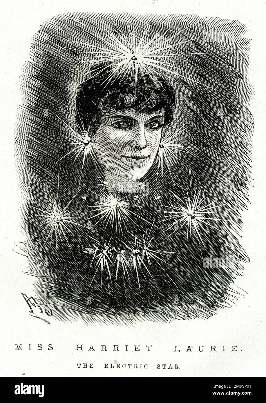 Cartoon, Miss Harriet Laurie (cantante e ballerina), The Electric Star. Foto Stock