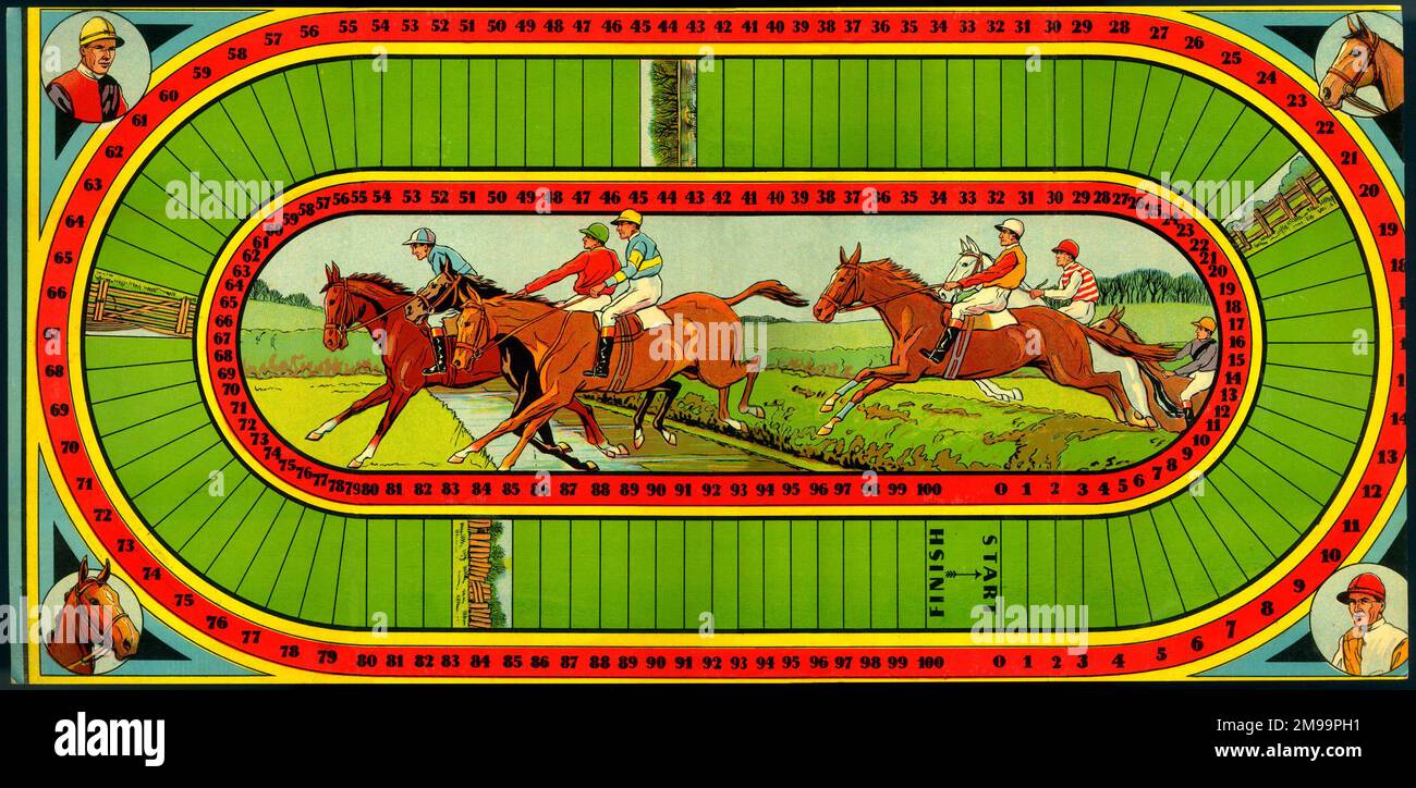 Steeple Chase, gioco da tavolo da corse ippiche. Foto Stock