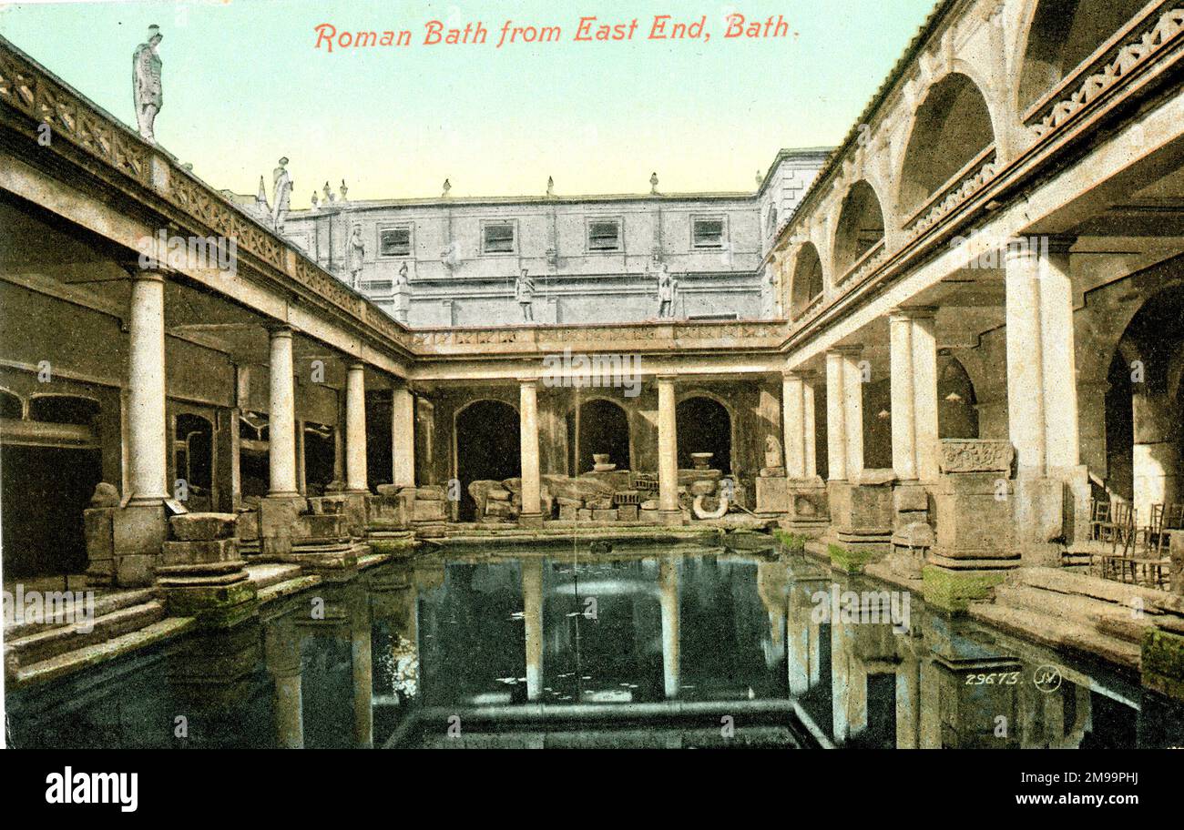 Bagno Romano da East End, Bath. Foto Stock