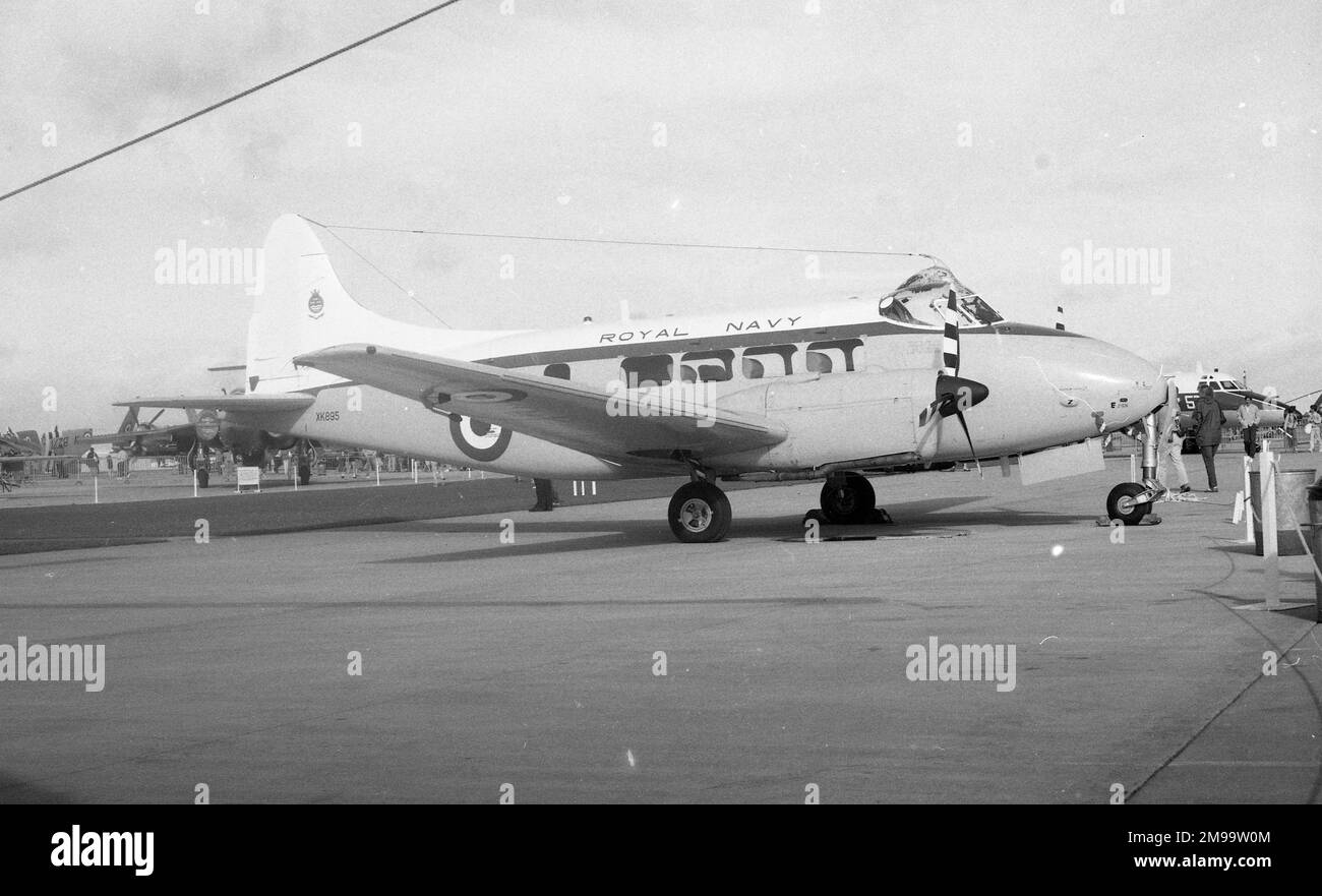 Flotta Air Arm de Havilland DH.104 Sea Devon C Mk.20 XK895 - visto alla Royal Naval Air Station Cullrose. Foto Stock