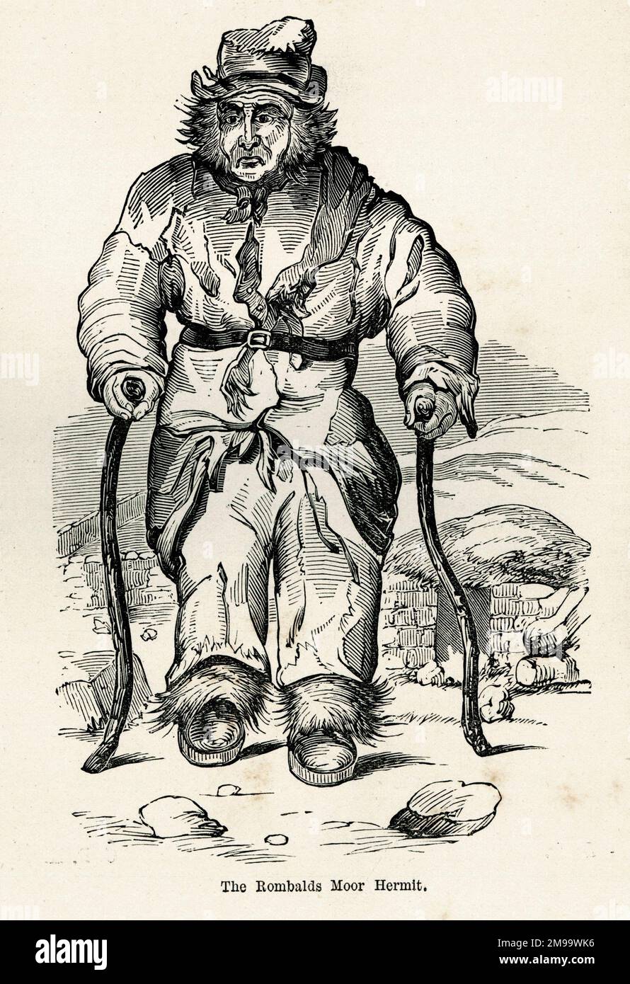 Il rombaldi Moor Hermit, Old Yorkshire. Foto Stock