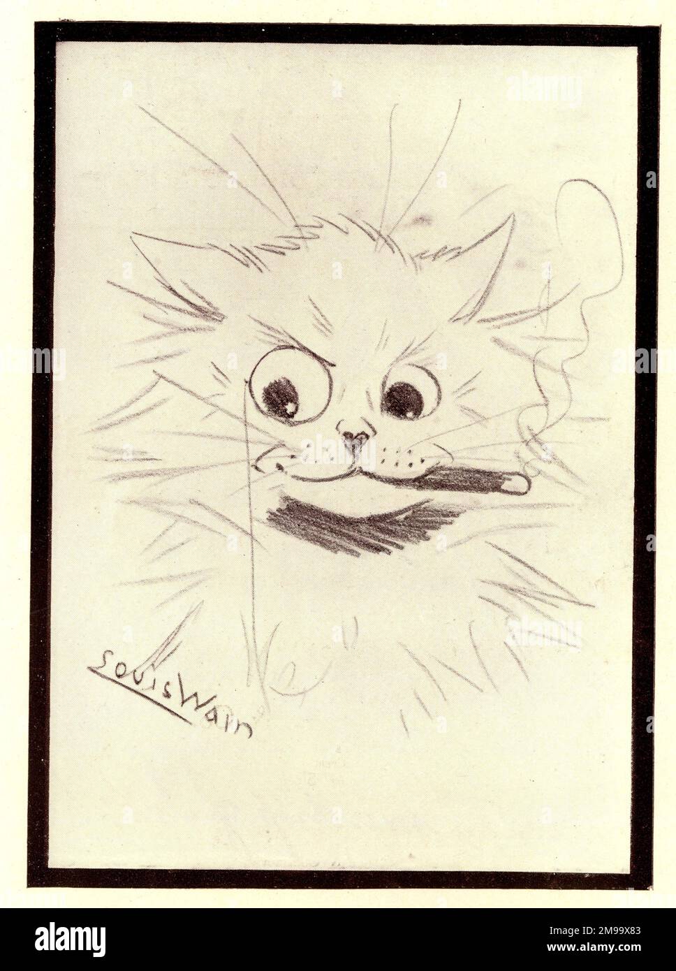 Cartoon, More Sausages for Me di Louis Wain. Foto Stock