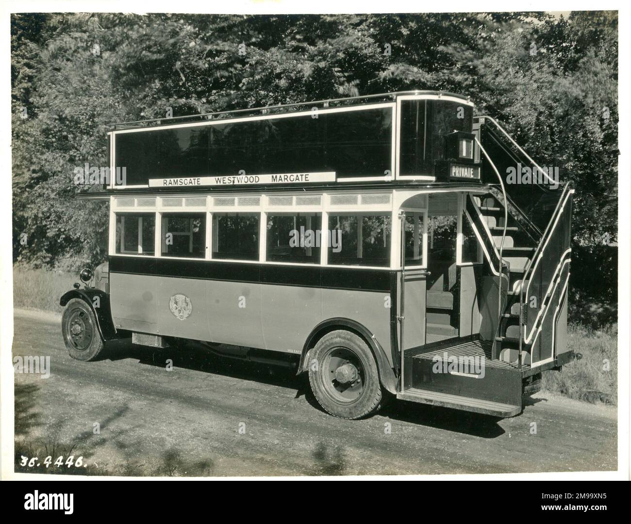 Autobus a due piani; Ramsgate - Westwood - Margate, Hall Lewis a 48 posti. Foto Stock