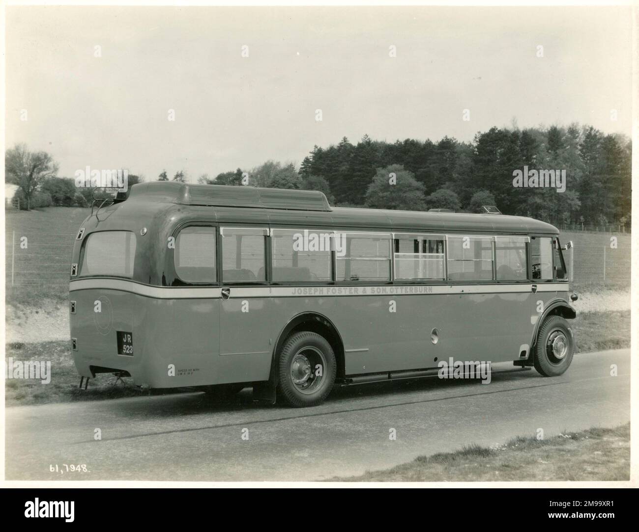 Autobus privato, Joseph Foster & Son, Otterburn. Foto Stock