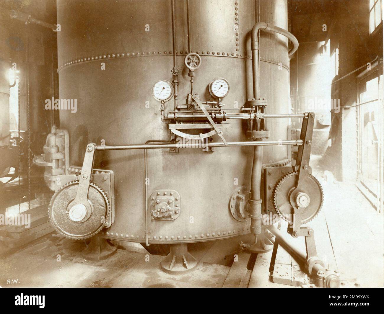 Immagine di un impianto per la produzione di gas ad acqua a Belfast, costruito da Humphreys & Glasgow Co. Foto Stock