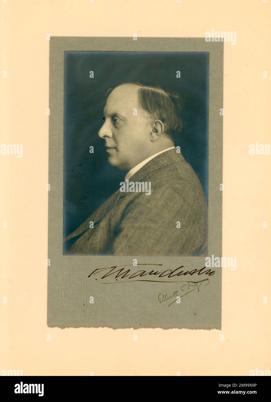 Presidente IAE, 1910-11, Frederick William Lanchester, di Elliott e Fry. Foto Stock