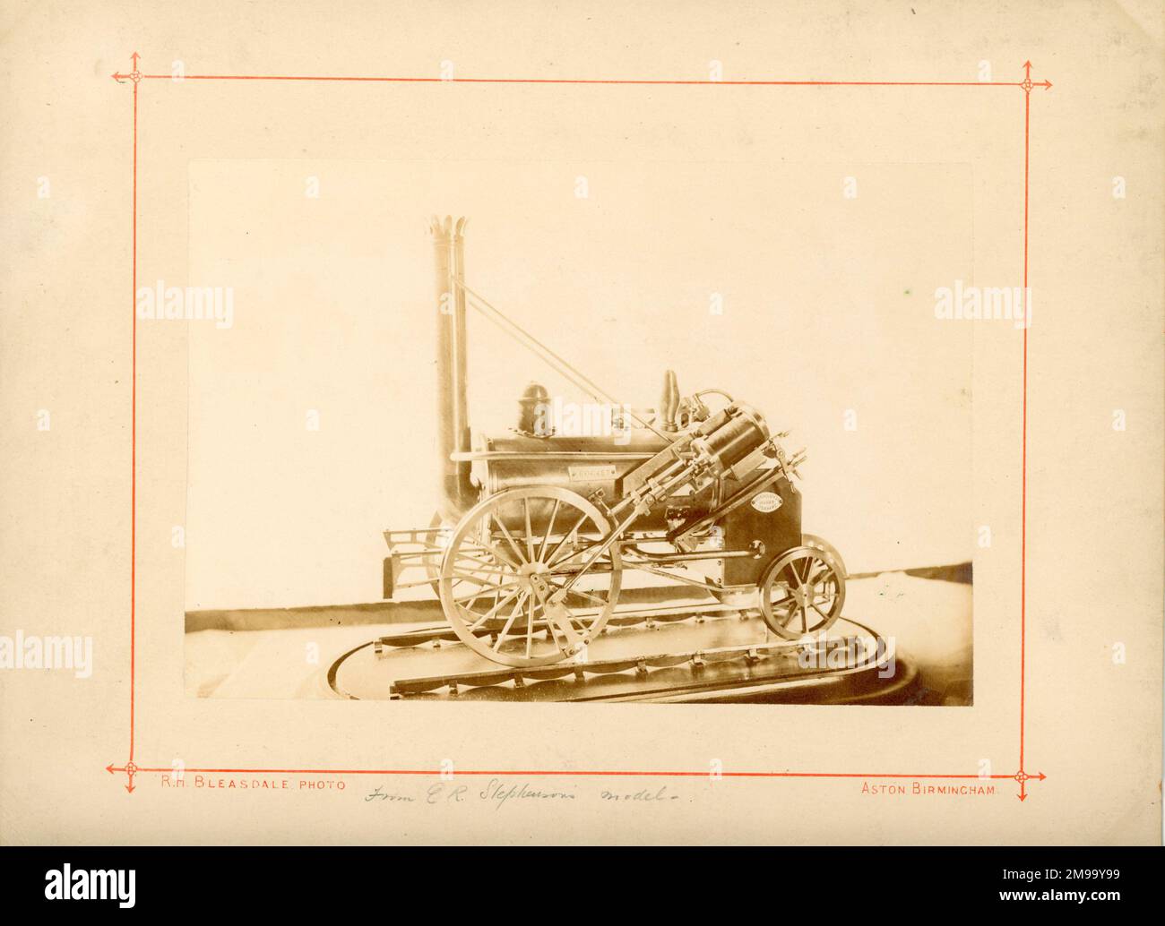 Modello locomotiva a razzo. Di proprietà di George Robert Stephenson, fatto 1829. Elencato nel catalogo Locomotive Engines DI RE Bleasdale, voce 1268. Presa per Stephenson Centenary. Foto Stock