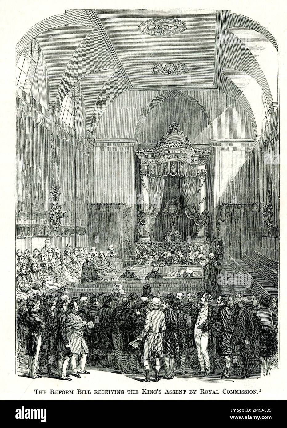 Approvazione reale del disegno di legge di riforma nella Camera dei Lord 1867 - storia completa di Blackie dell'Inghilterra Foto Stock