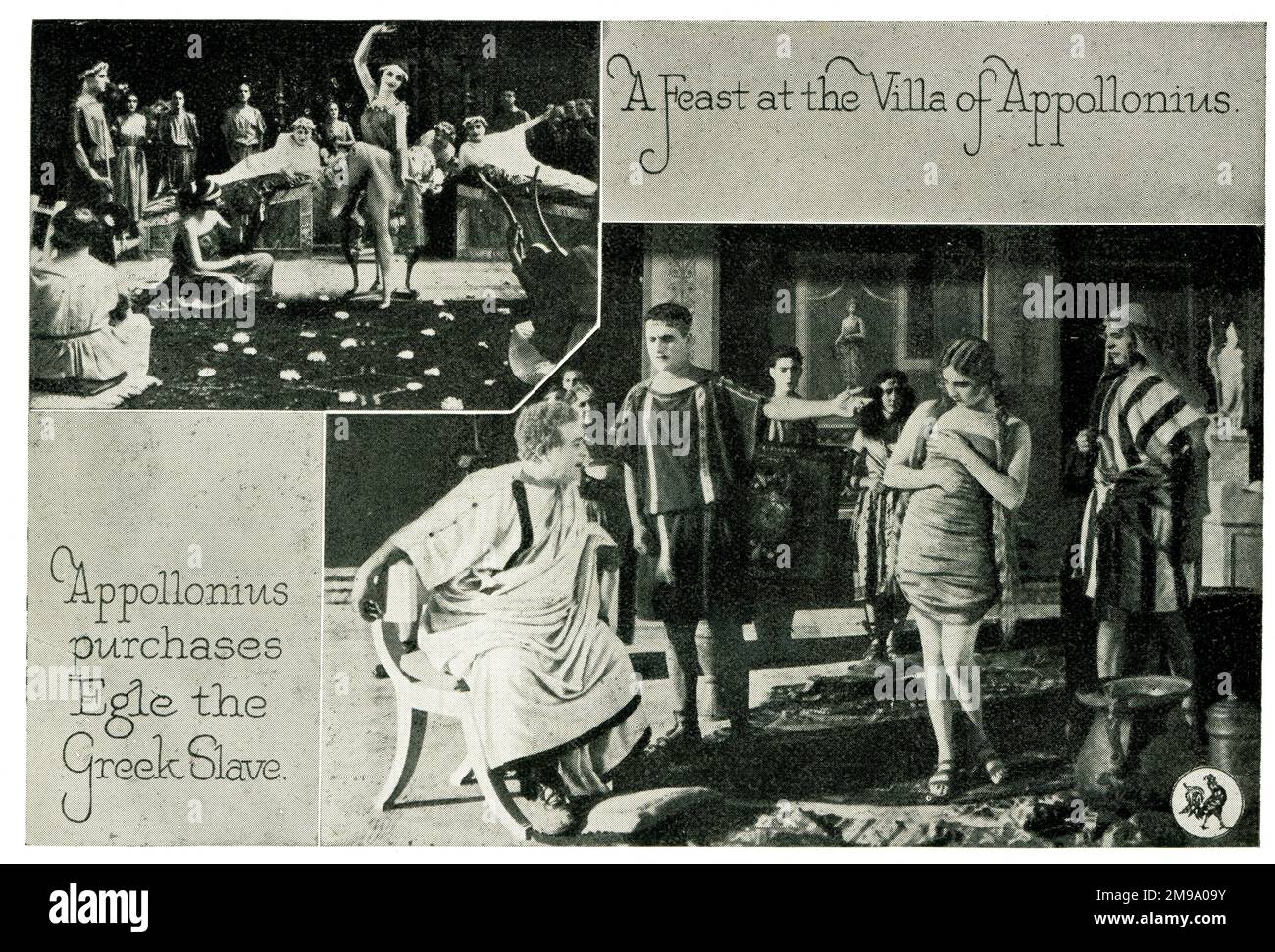 Silent Movie Film, Messalina o la caduta di un'imperatrice 1923, Festa a Villa, Acquisto di schiavi Foto Stock