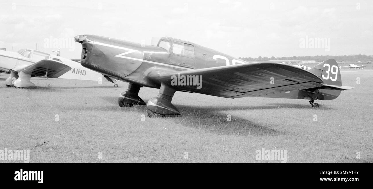 Miles M.11 Whitney Straight, G-AEUJ, gara numero '39', a Birmingham, per la King's Cup Air Race 1949. Inseguito dalla principessa Margaret e volato dal gruppo capitano Peter Townsend (l'amore della principessa Margaret) Foto Stock