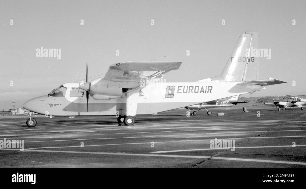 Britten-Norman BN-2A Islander G-BDWG di Euroair Foto Stock