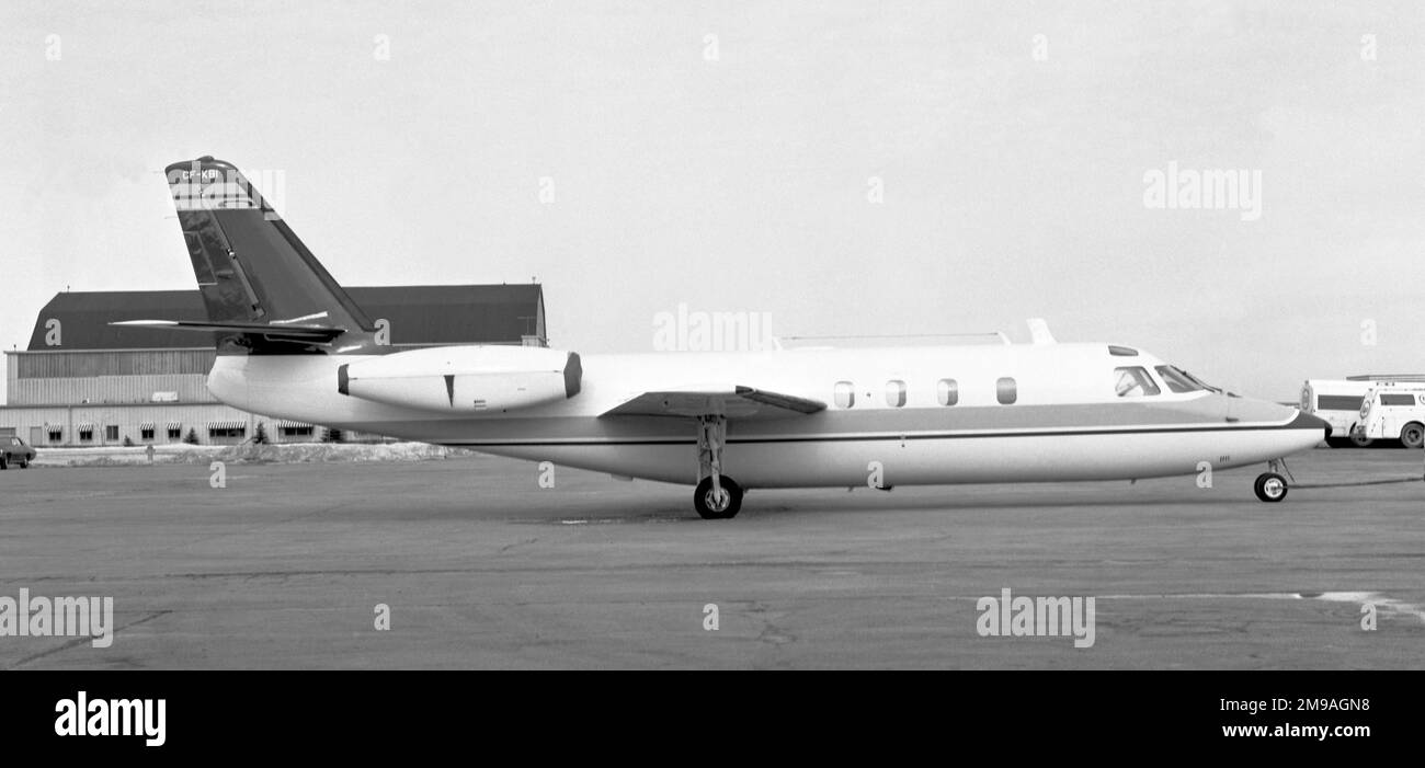 Aero Commander 1121 Jet Commander CF-KBI (msn 81) di Kenting Aircraft Ltd., a Toronto International - Malton, in Canada Foto Stock