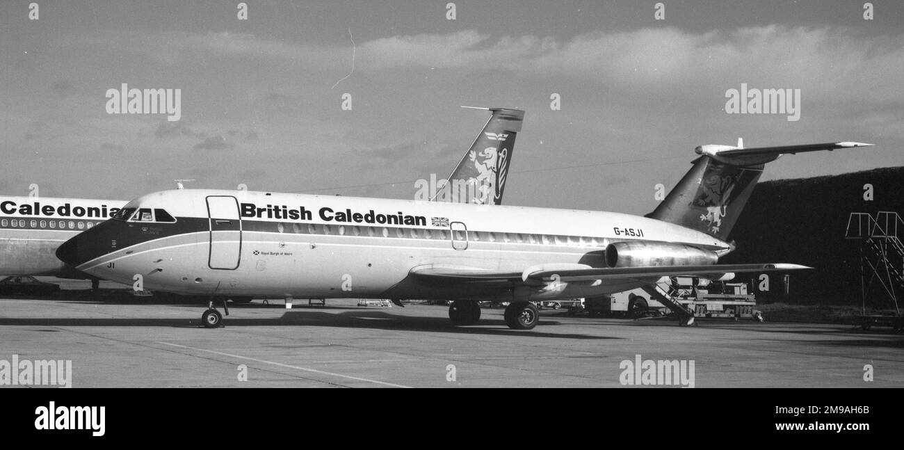 British Aircraft Corporation 1-11-201AC G-ASJI (msn 013), di British Caledonian Airways. Foto Stock