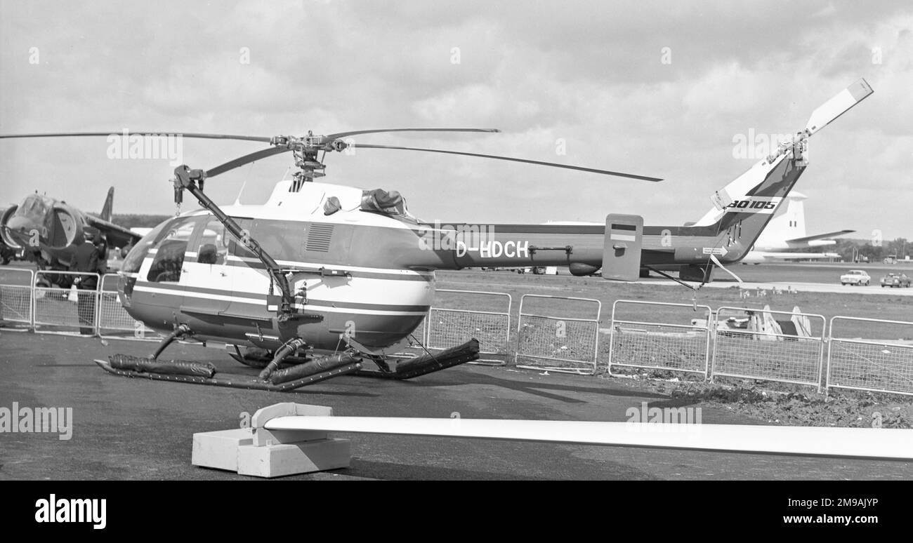 Bolkow Bo 105D D-HDCH (msn S-83), il 1-8 settembre 1974 al salone aereo SBAC Farnborough Foto Stock