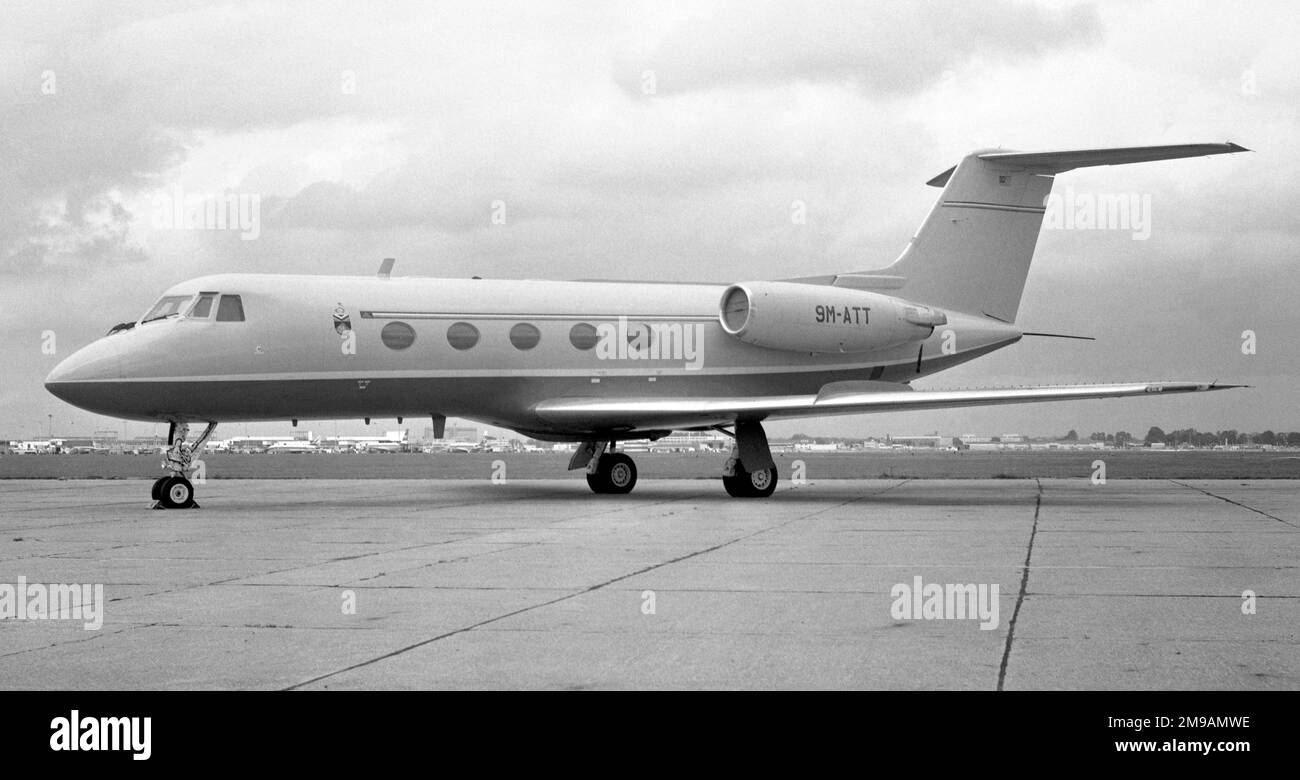 Grumman G-1159 Gulfstream II 9M-ATT (msn 131), del Governo di Stato di Sabah. Foto Stock