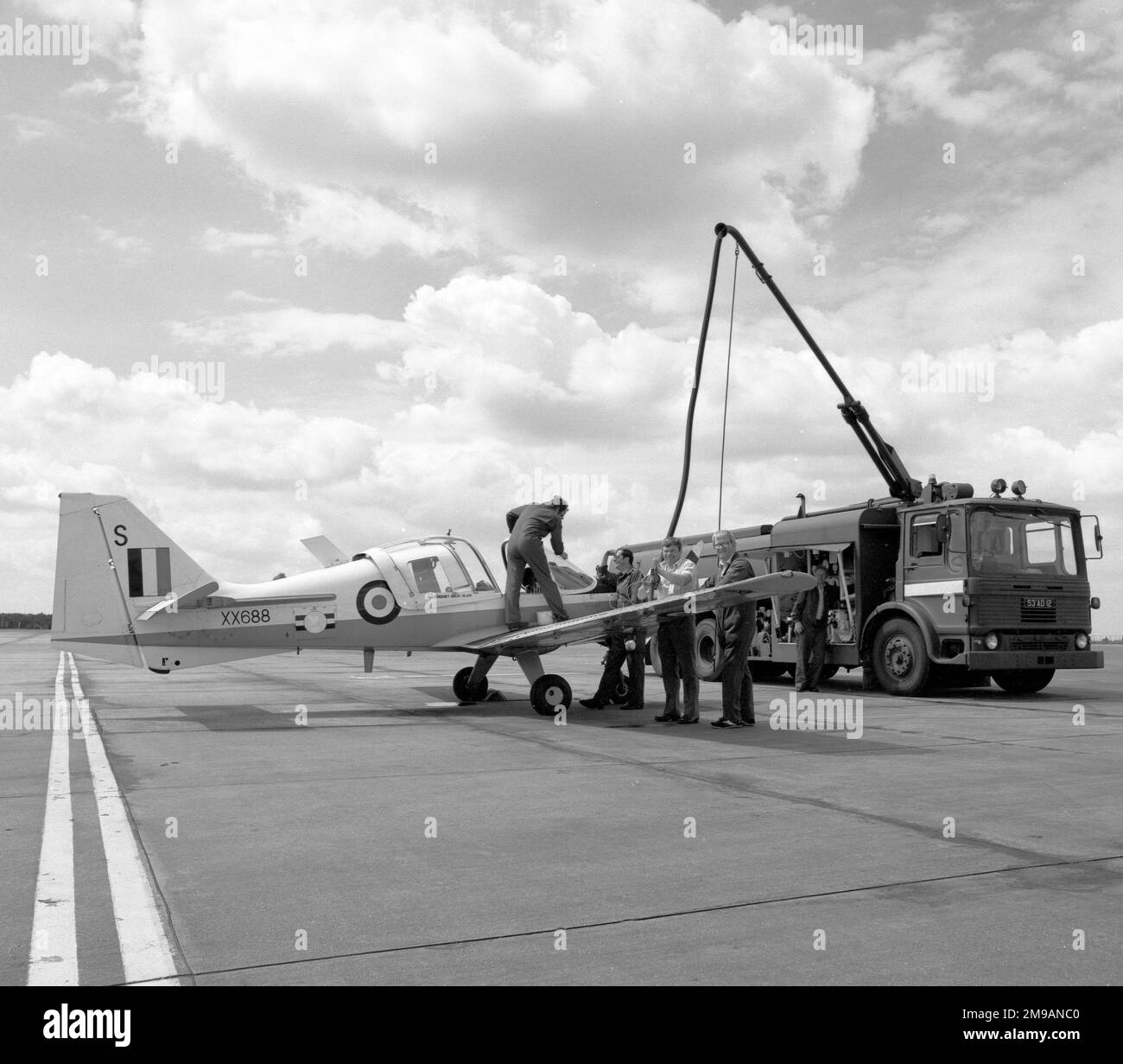 Royal Air Force - Scottish Aviation Bulldog T.1 XX688, della Liverpool University Air Squadron al RAF Wattisham, a Suffolk. Foto Stock