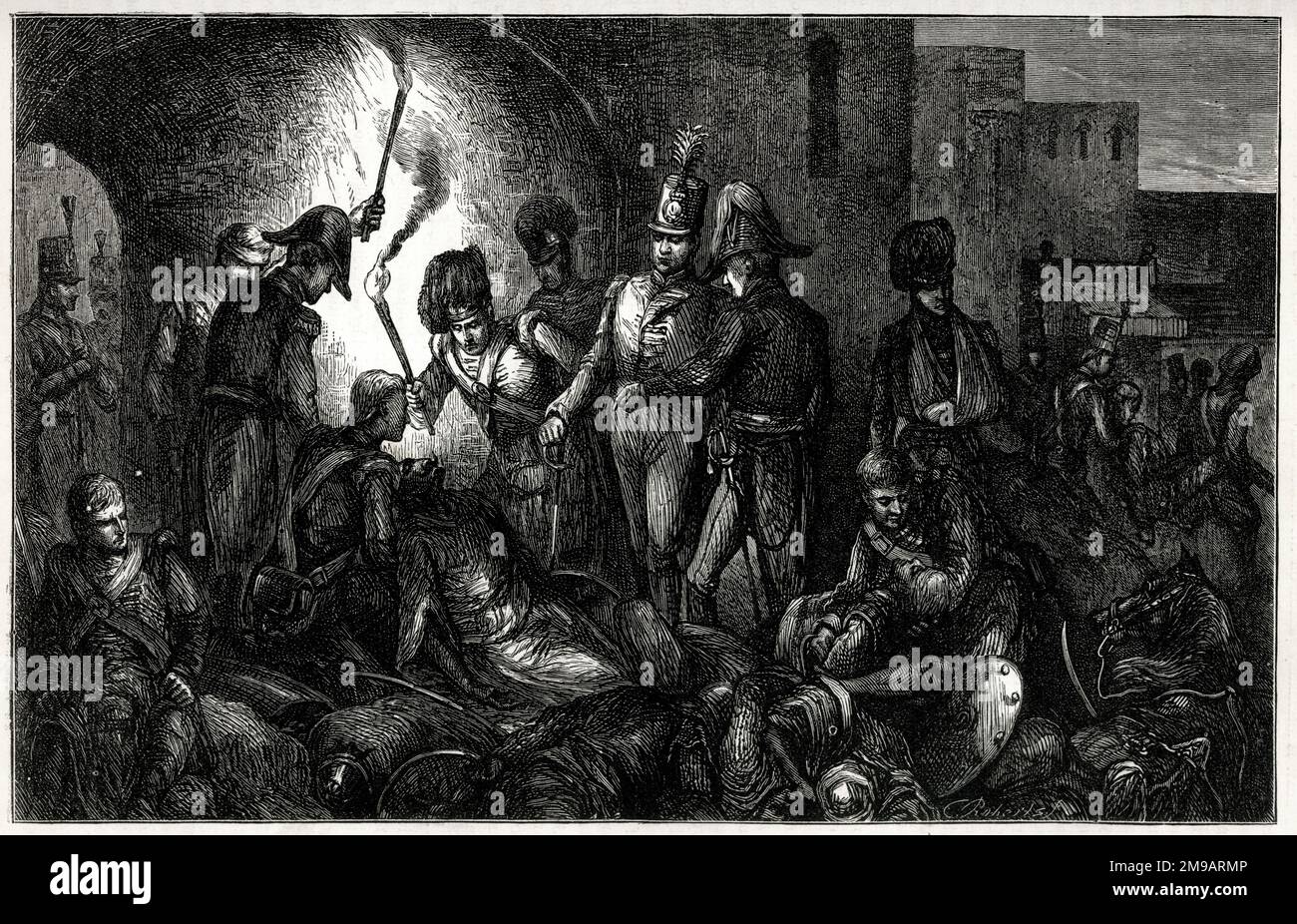 Scoperta del corpo del sultano Tipu, assedio di Seringapatam, India, 4 maggio 1799, che termina la quarta guerra anglo-Mysore (1798-1799) tra la Compagnia delle Indie Orientali Britanniche e il Regno di Mysore. Foto Stock Scoperta del corpo del sultano Tipu, assedio di Seringapatam, India, 4 maggio 1799, che termina la quarta guerra anglo-Mysore (1798-1799) tra la Compagnia delle Indie Orientali Britanniche e il Regno di Mysore. Foto Stock