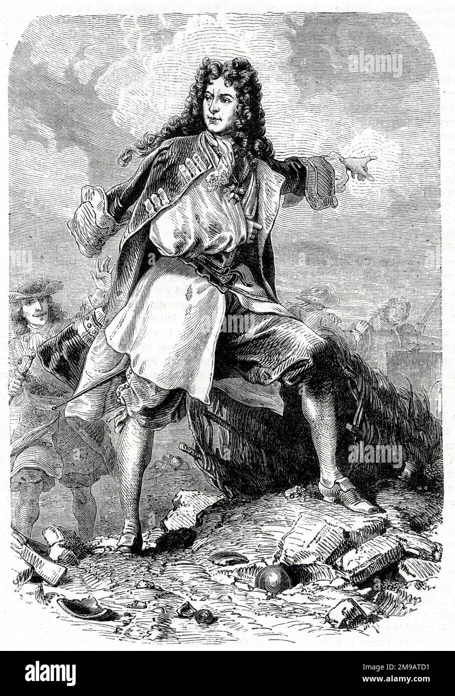 Louis Francois, Duca di Boufflers, Maresciallo di Francia (1644-1711), soldato francese che combatté in molte battaglie e campagne militari, durante la Guerra della Grande Alleanza e la Guerra di successione spagnola. Foto Stock