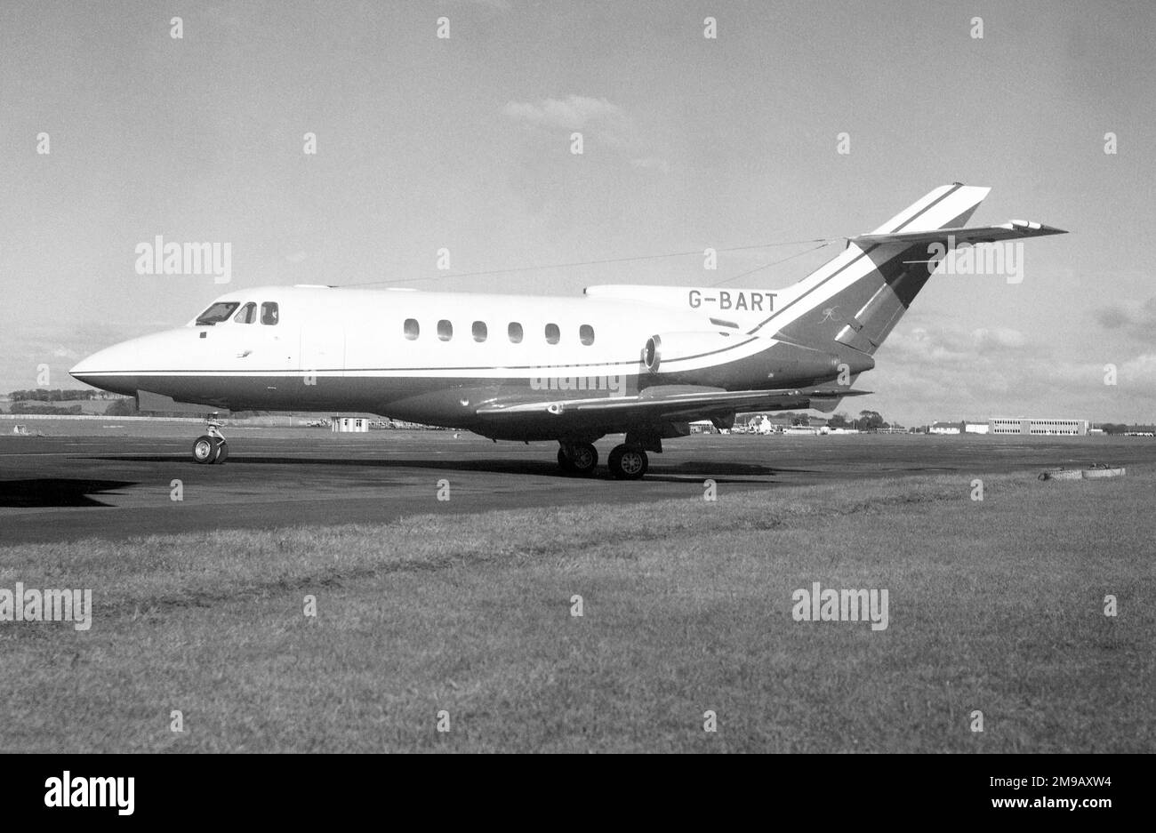 Hawker Siddeley HS.125-600B G-BART (msn 256005), di Green Shield Trading Stamp Company Ltd-CarinAir Services, presso l'aeroporto di Edimburgo / RAF Turnhouse. Foto Stock