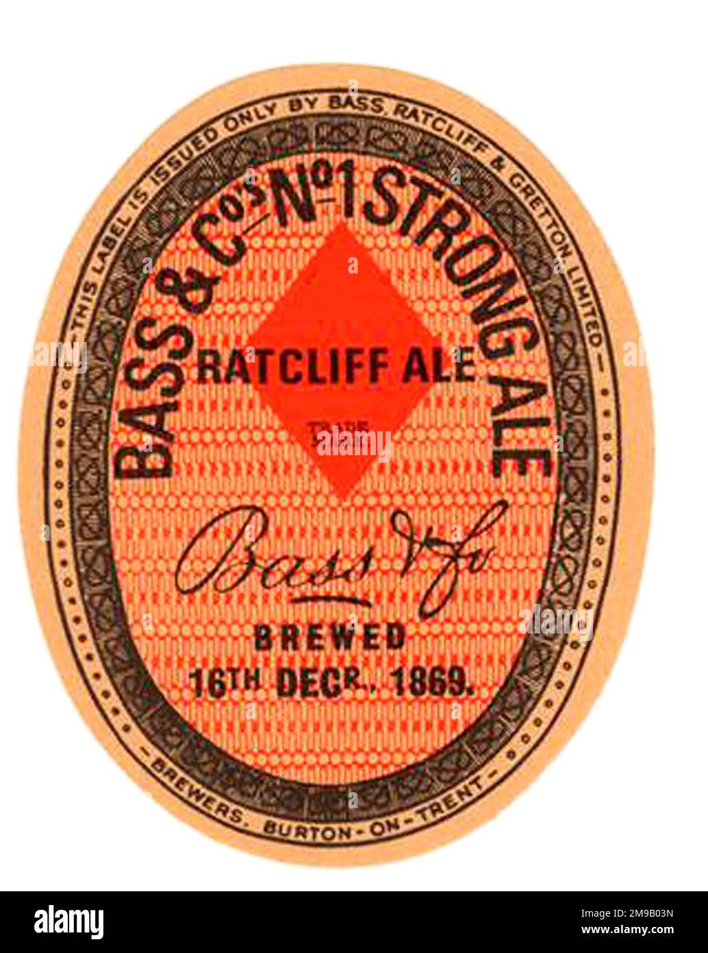 Bass & Co No 1 strong Ale - Ratcliff Ale Foto Stock