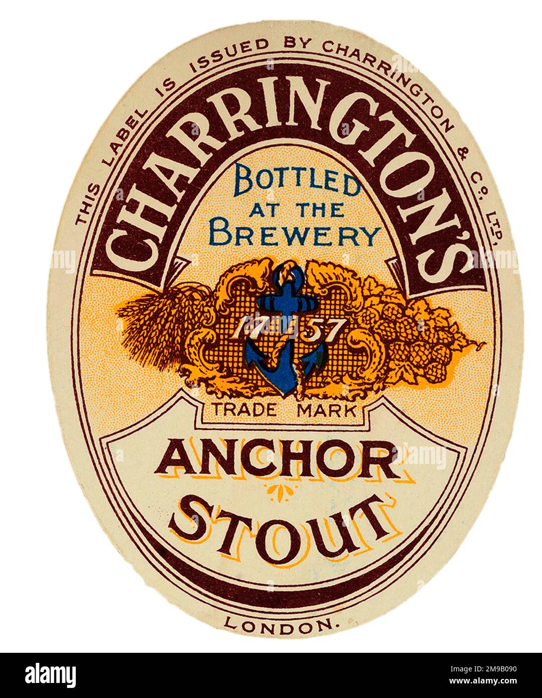 Charrington's Anchor Stout Foto Stock