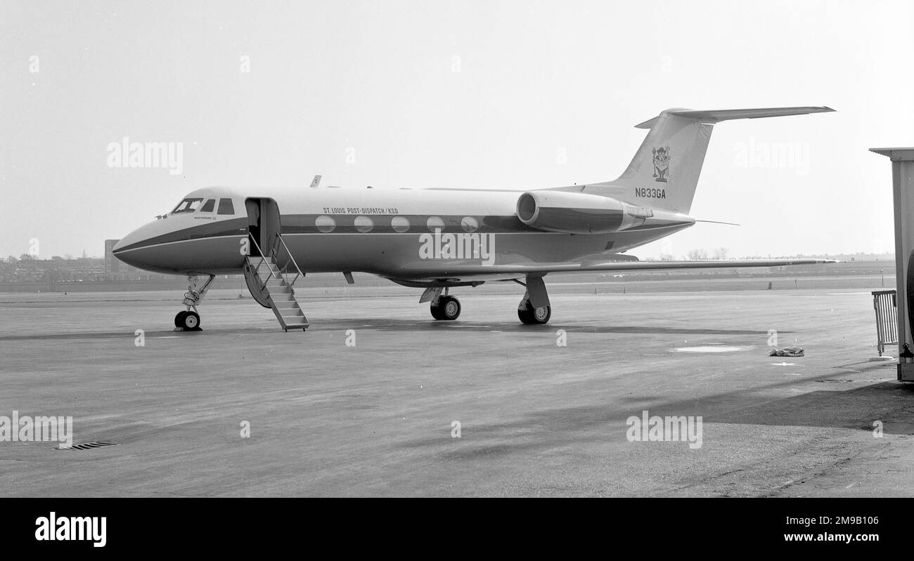 Grumman G-1159 Gulfstream II N833GA (msn 8), della Pulitzer Publishing Corporation. Foto Stock