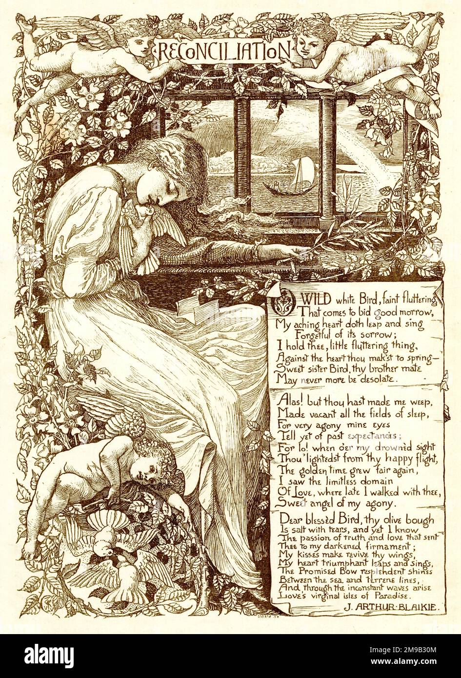 Riconciliazione, poesia di John Arthur Blaikie, disegno di Walter Crane Foto Stock