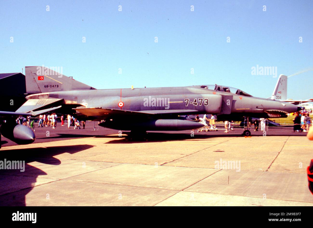 TÃ¼rk Hava Kuvvetleri - McDonnell Douglas F-4E-40-MC Phantom II 7-473 (msn 3636, ex 68-0473), a Boscombe giù il 13 giugno 1992 per il Torneo aereo Internazionale. (TÃ¼rk Hava Kuvvetleri - Aeronautica Turca) Foto Stock
