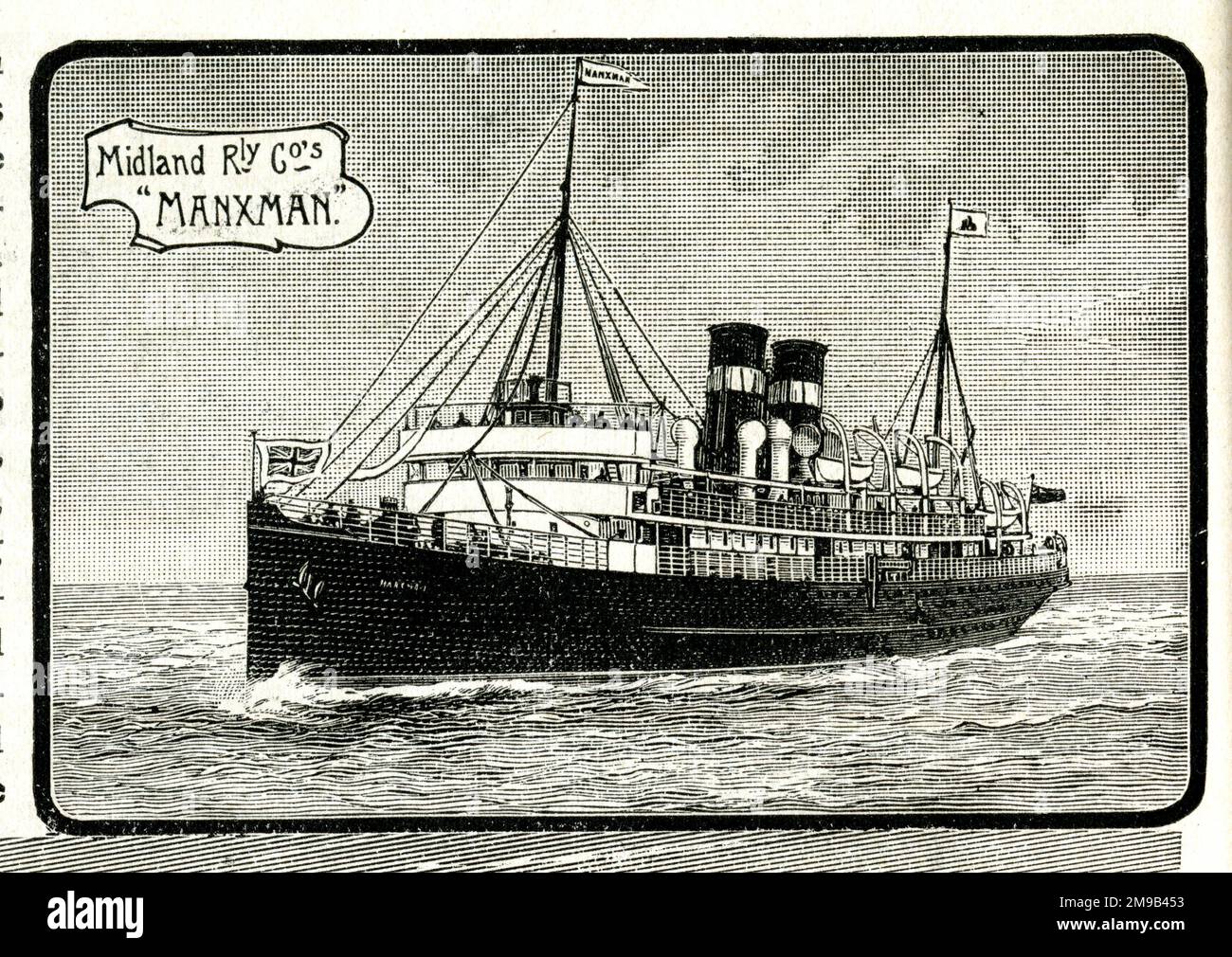 La nave a vapore di Midland Railway Co, Manxman, "Una nuova meraviglia del mondo" Foto Stock