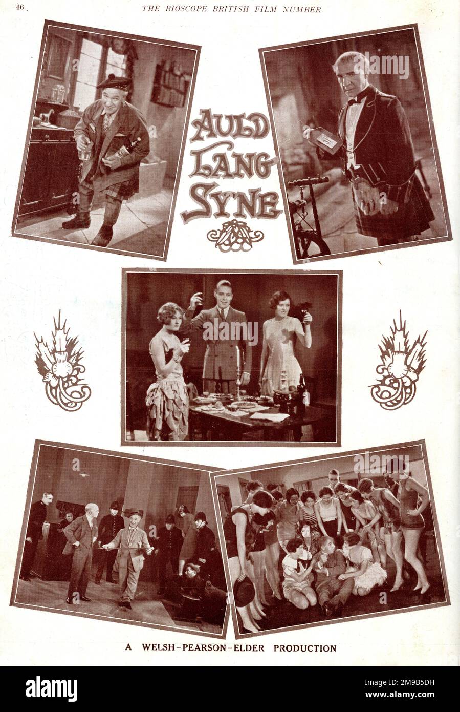 Scene del film Paramount Auld Lang Syne con Sir Harry Lauder Foto Stock