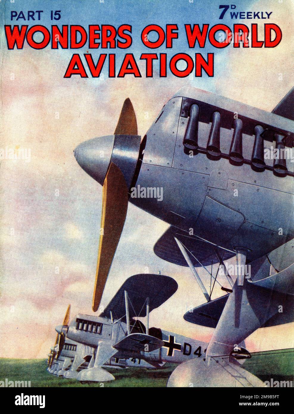 Tedesco Luftwaffe Heinkel He 51 Fighter biplano Foto Stock