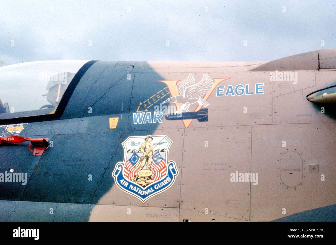 United States Air Force (USAF) - Ling-Temco-Vought A-7D Corsair II 73-1015 'War Eagle V' (msn D-411), della South Carolina Air National Guard durante un dispiegamento 'Coronet solo' alla RAF Wittering nel luglio 1978. (ero lì!) Foto Stock
