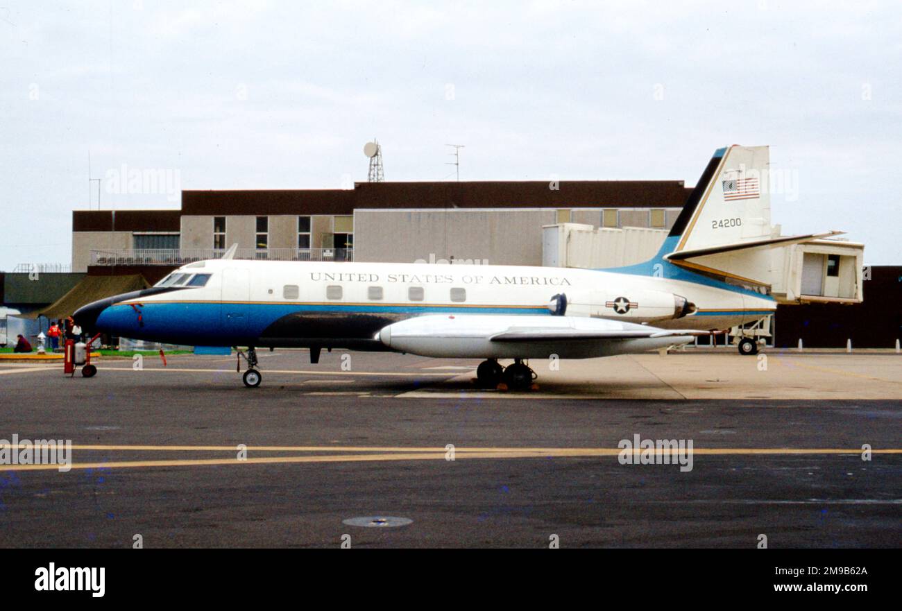 United States Air Force (USAF) - Lockheed VC-140B-LM Jetstar 62-4200 (msn 1329-5044), del 58th Military Airlift Squadron, con sede a Ramstein Air base, Germania. Foto Stock