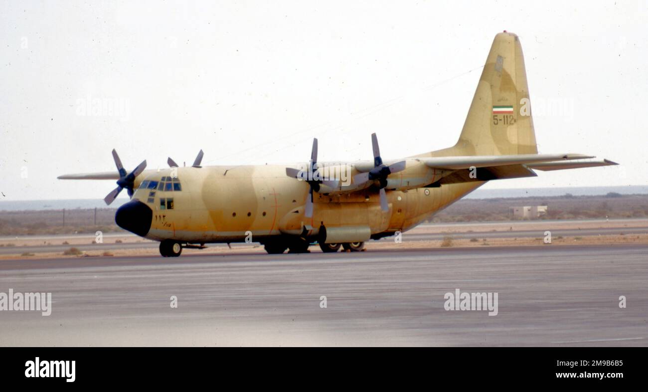 Repubblica islamica dell'iran Air Force - Lockheed C-130e 5-111 (msn 4154), di 50 Air Transport Squadron. Foto Stock