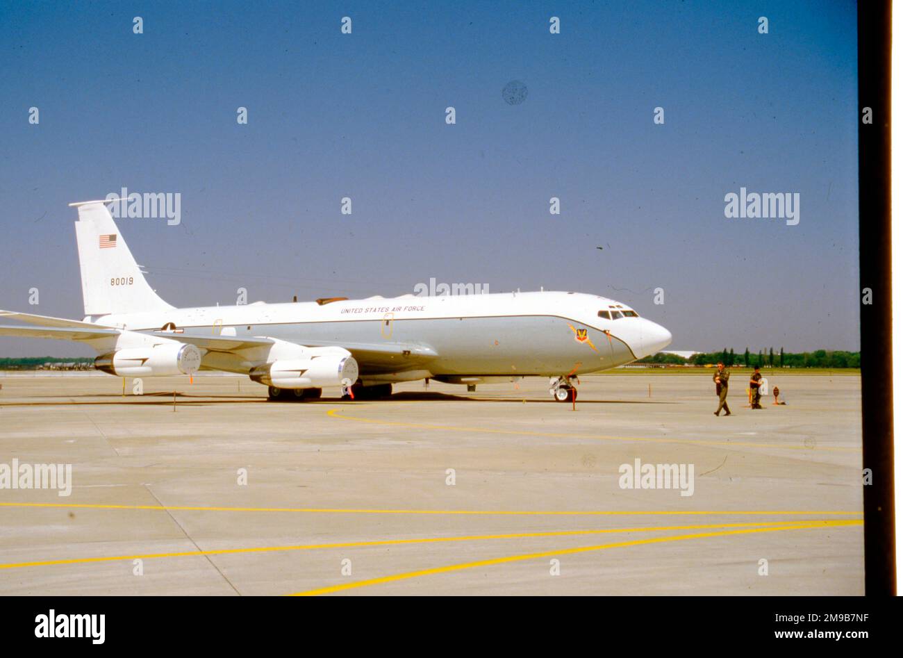United States Air Force (USAF) - Boeing EC-135P 58-0019 (msn 17764) (inizialmente convertito in aereo di collegamento radio EC-135A. Successivamente convertito al posto di comando aereo EC-135P). Foto Stock
