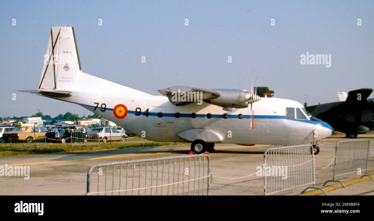 Ejército del Aire - CASA C-212-100 TE.12B-41 / 79-94 (msn 79), del Grupo 79, al RAF Fairford il 22 luglio 1989. (Ejercito del Aire - Aeronautica Spagnola) Foto Stock