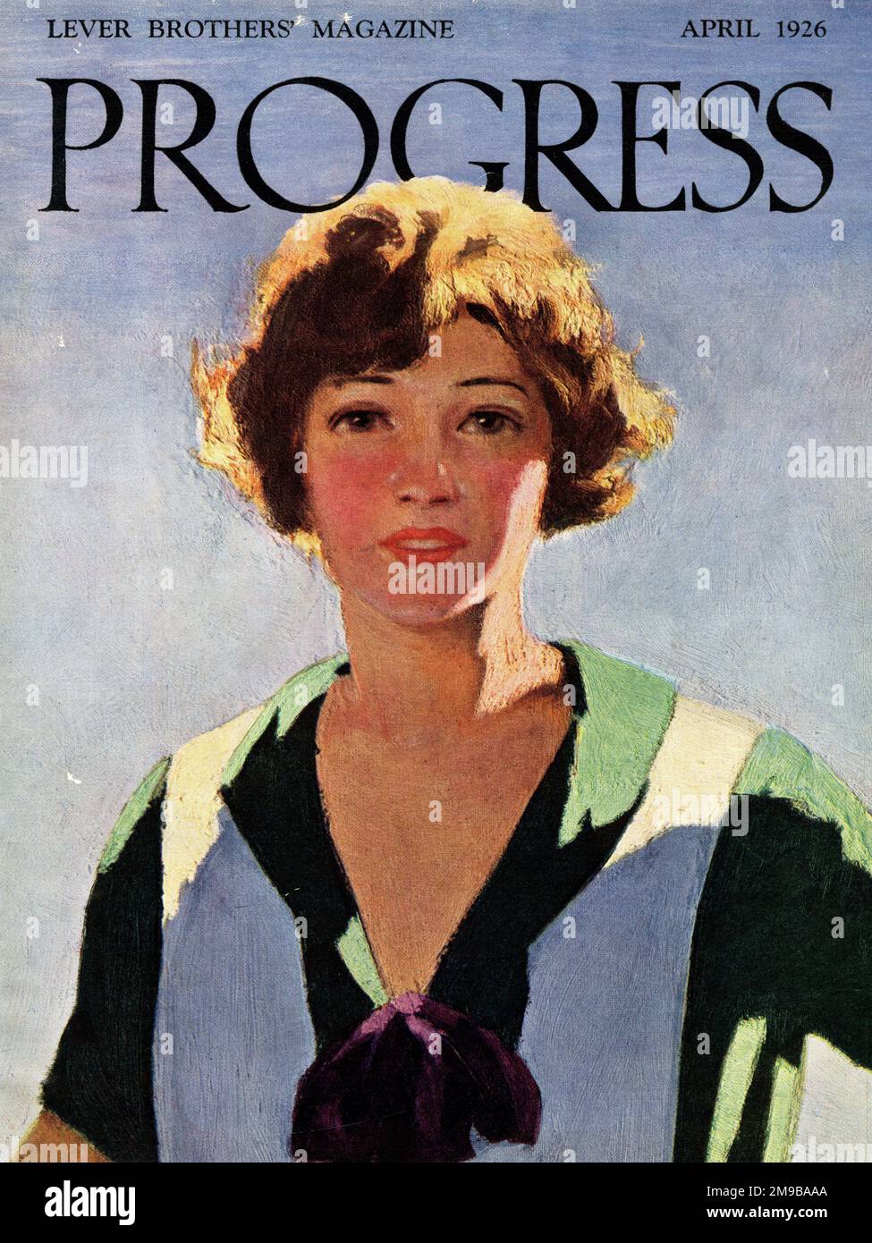 Cover design, Progress, aprile 1926 - rivista Lever Brothers Foto Stock