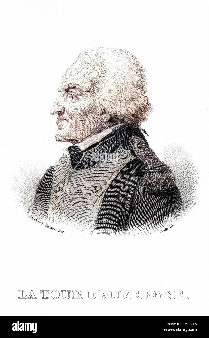 Theophile Malo Corret LA TOUR D'AUVERGNE comandante militare francese e filologo Foto Stock