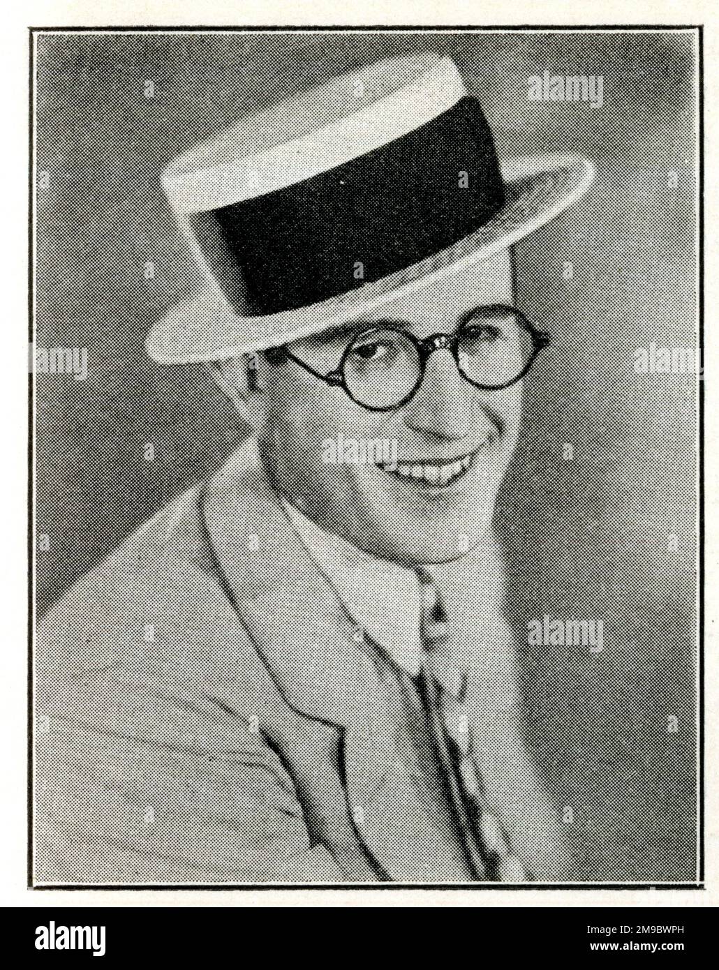 Harold Lloyd, attore, comico e stunt performer americano Foto Stock