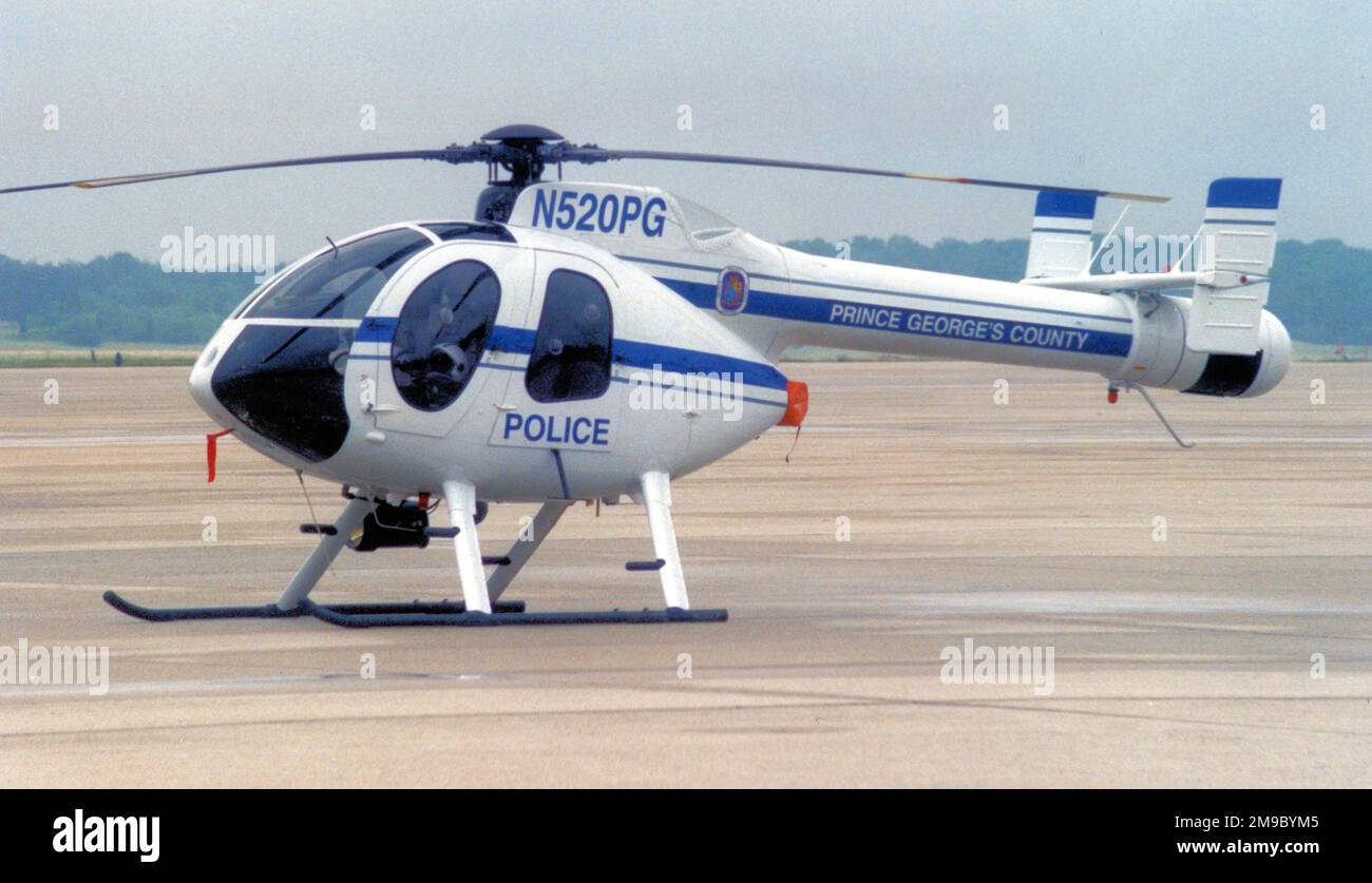 McDonnell Douglas MD520N N520PG (msn LN090), della polizia della contea del principe George. Foto Stock