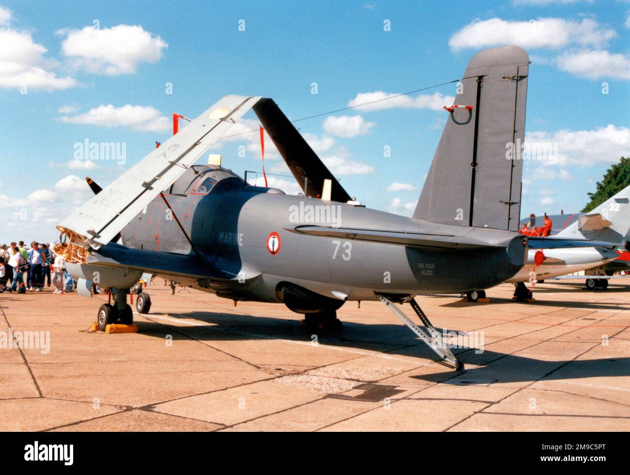 Aeronavale - Breguet Br.1050 Alize 73 (msn 73) di 6 Flotille, con sede a Nimes Garons, presso la RAF Mildenhall Air Fete il 26 maggio 1990. (Aeronavale - Aeronautique Navale - Aviazione Navale Francese) Foto Stock