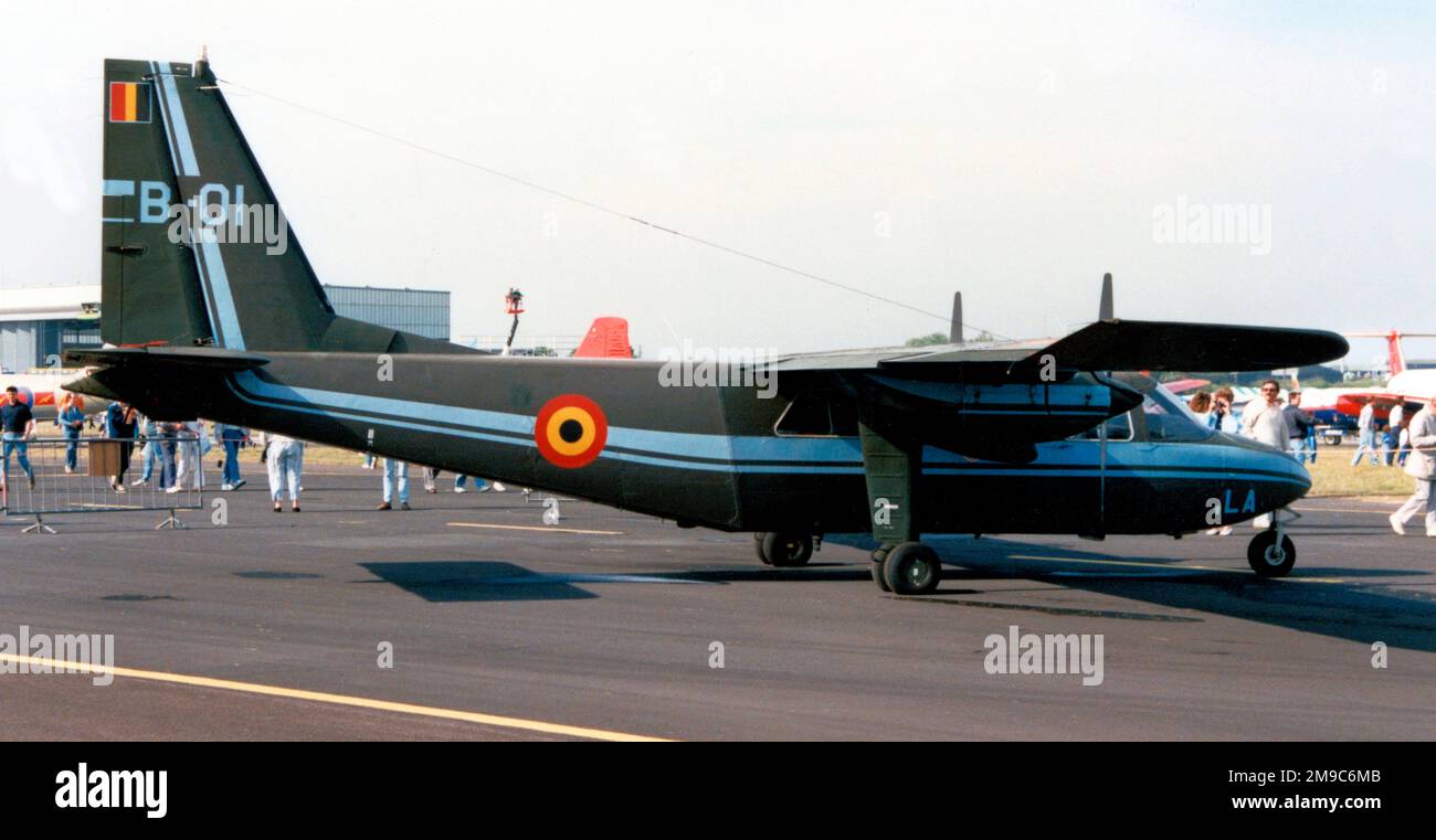 Force terrestre Belge - Britten-Norman BN2B-21 Islander B-01 (msn 466 G). (Force terrestre Belge - esercito belga). Foto Stock