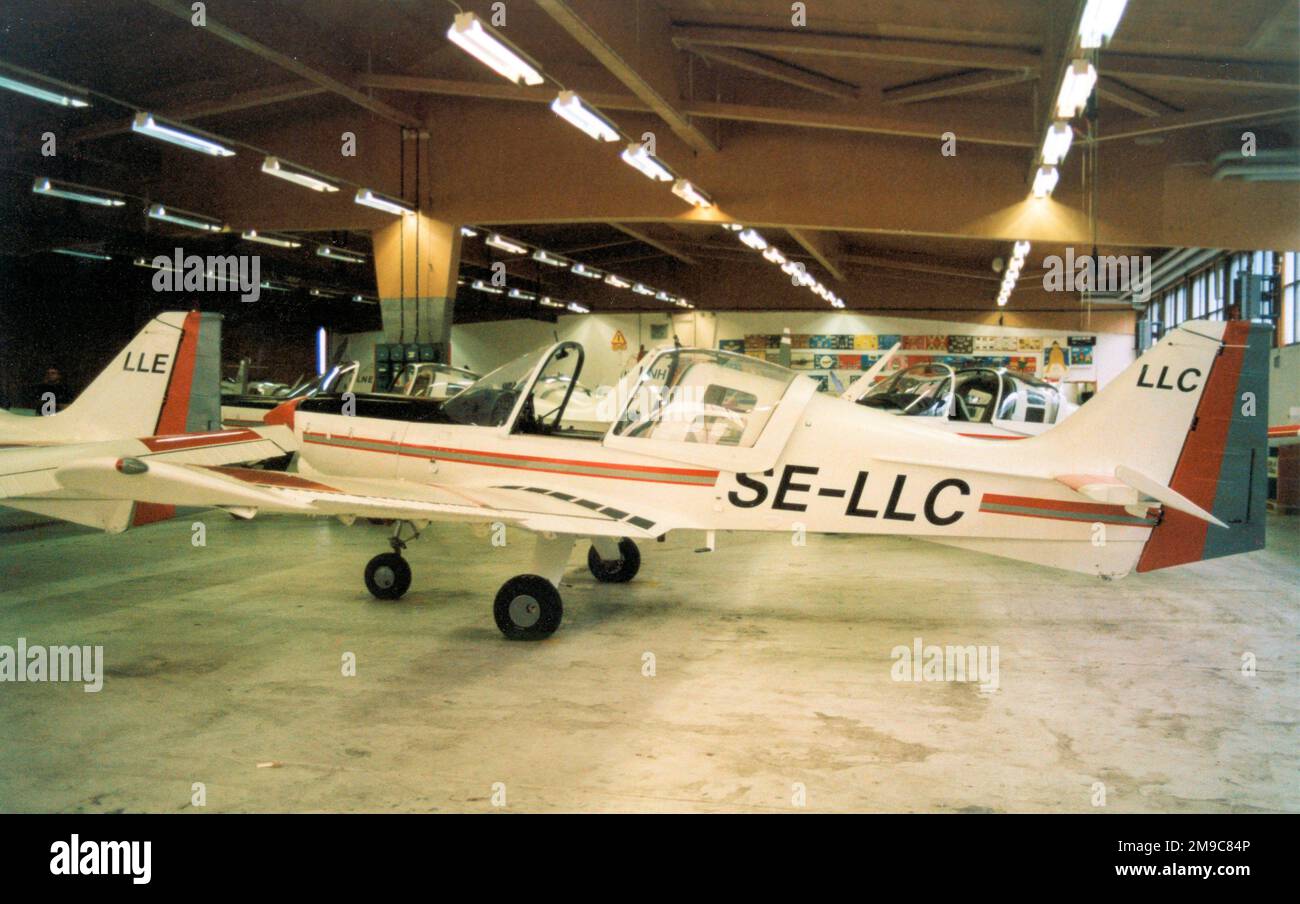 Scottish Aviation Bulldog 101 se-LLC (msn BH100/107, ex SwAF SK.61d 61007), di TFHS (TrafikflygarhÃ¶gskolan) a Ljungbyhed. Foto Stock