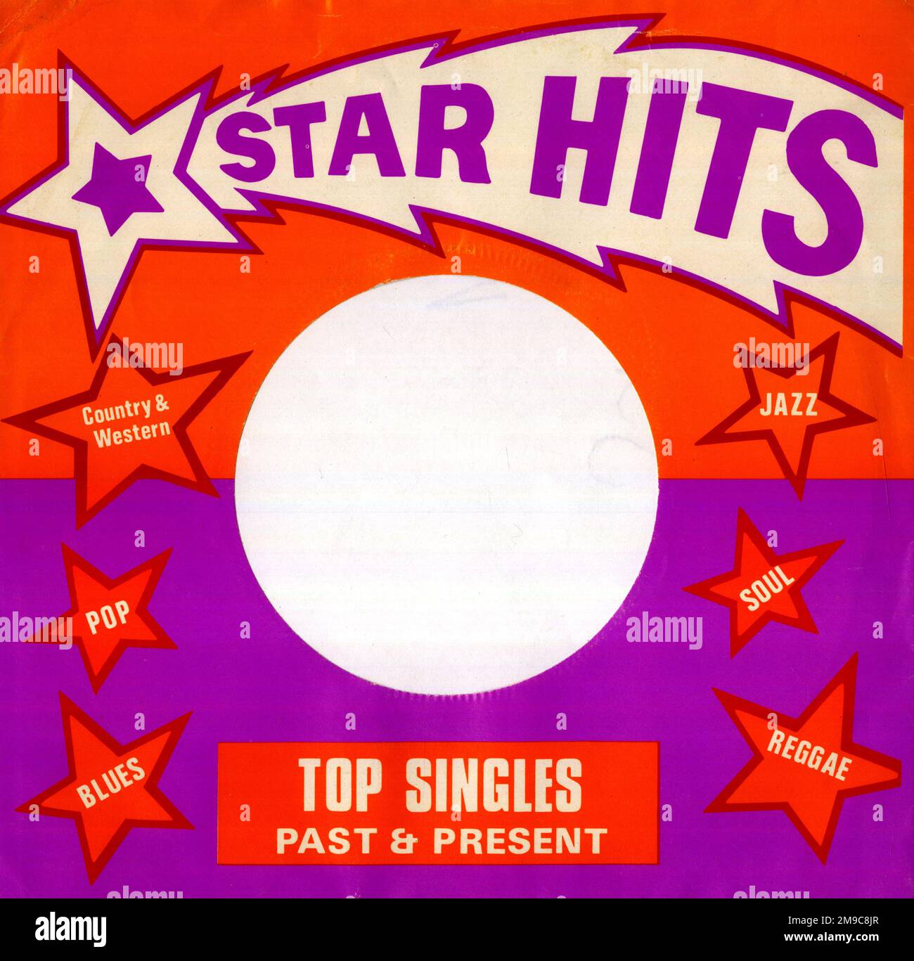 Ex Juke Box Records, single record sleeve 45rpm - Star Hits, Top Singles passato & presente Foto Stock