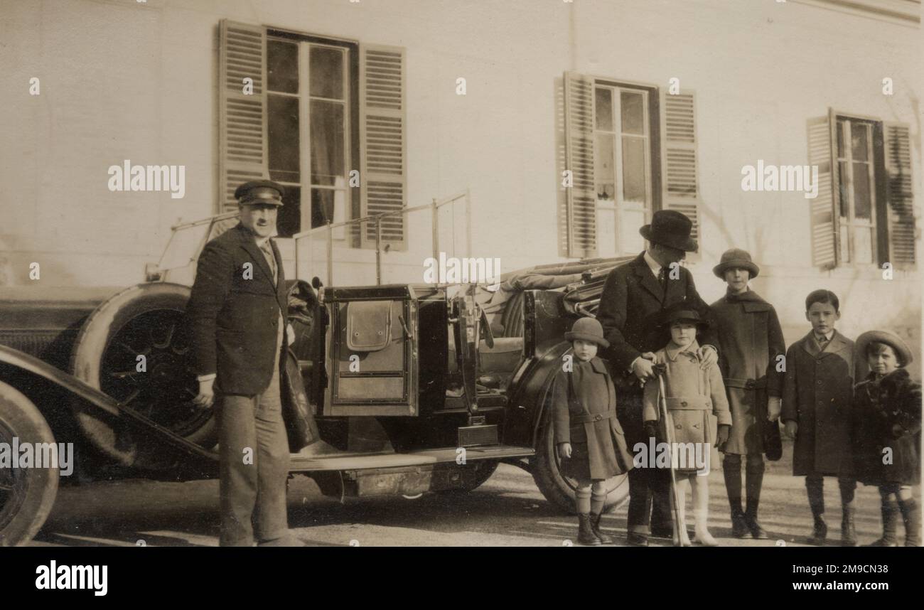 I bambini possono fare un'escursione in auto Foto Stock