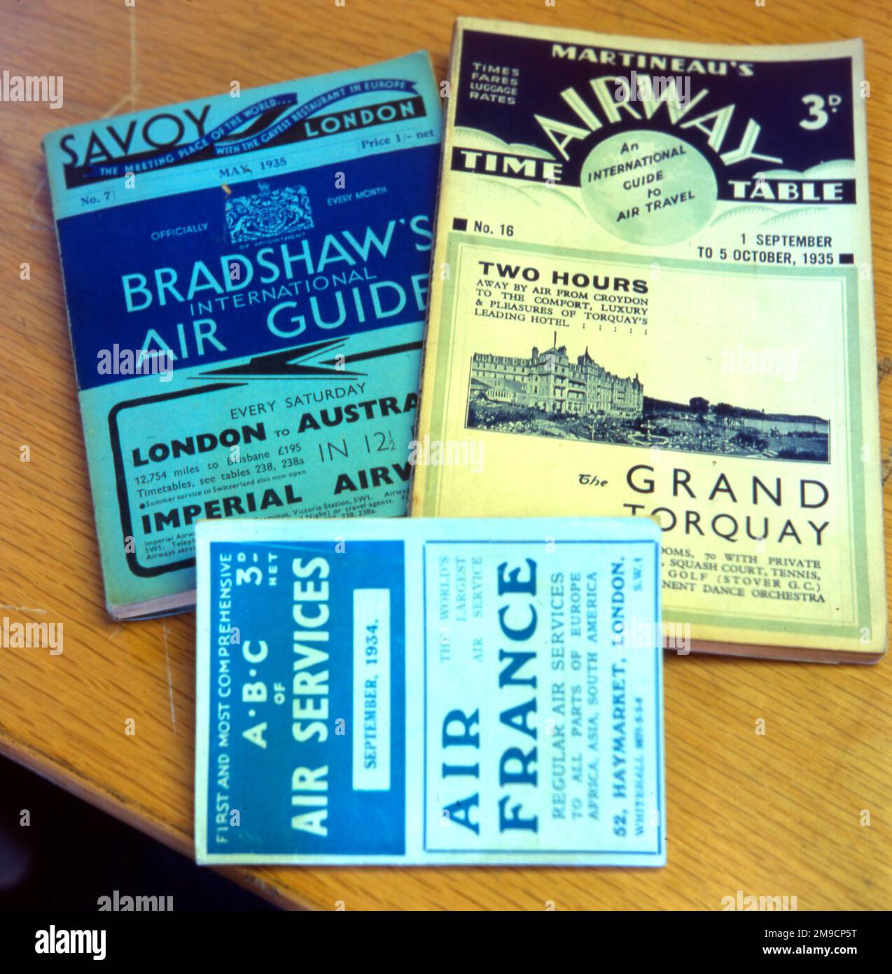 Guide ai servizi aerei 1930s. Foto Stock